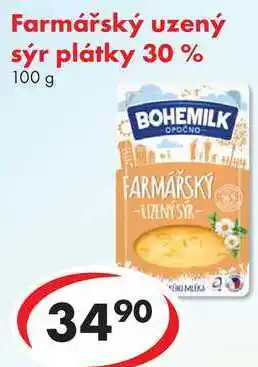 CBA Farmářský uzený sýr plátky 30%, 100 g nabídka