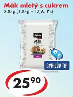 CBA Mák mletý s cukrem, 200 g nabídka