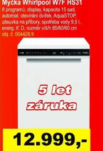 Elektro Spáčil Myčka Whirlpool W7F HS31 nabídka