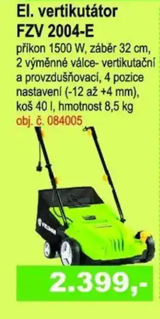 Elektro Spáčil El. vertikutátor FZV 2004-E nabídka