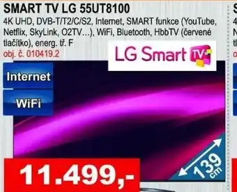 Elektro Spáčil SMART TV LG 55UT8100 nabídka