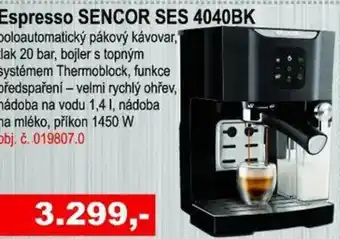 Elektro Spáčil Espresso SENCOR SES 4040BK nabídka