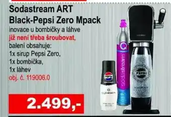 Elektro Spáčil Sodastream ART Black-Pepsi Zero Mpack nabídka