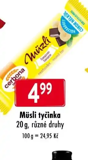 Qanto Müsli tyčinka nabídka