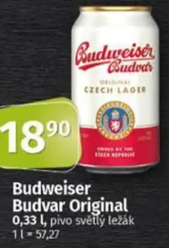 Coop Budweiser Budvar Original nabídka