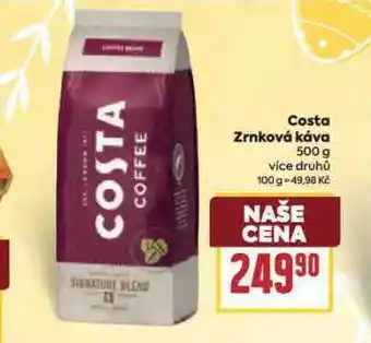 Billa Costa zrnková káva nabídka