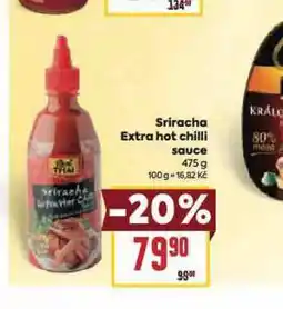 Billa Sriracha extra hot chilli sauce nabídka