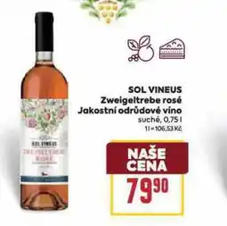 Billa Sol vineus zweigeltrebe rosé nabídka