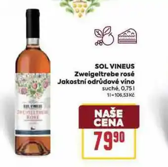 Billa Sol vineus zweigeltrebe rosé nabídka