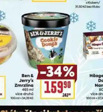 Billa Ben & jerry´s zmrzlina nabídka