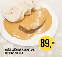 Jip Hovězí svíčková na smetaně, houskový knedlík nabídka