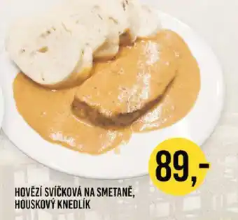 Jip Hovězí svíčková na smetaně, houskový knedlík nabídka