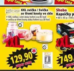 Norma Xxl svíčka / svíčka se třemi knoty ve skle nabídka