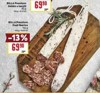 Billa Fuet iberico nabídka