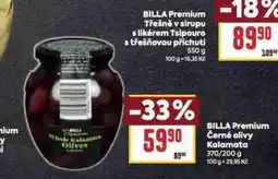 Billa Černé olivy kalamata nabídka