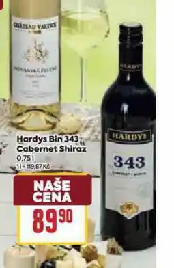 Billa Hardy´s bin 343 cabernet shiraz nabídka