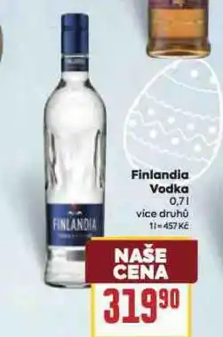 Billa Finlandia vodka nabídka