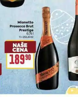 Billa Mionetto prosecco brut prestige nabídka