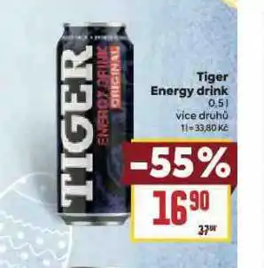 Billa Tiger energy drink nabídka