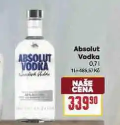 Billa Absolut vodka nabídka