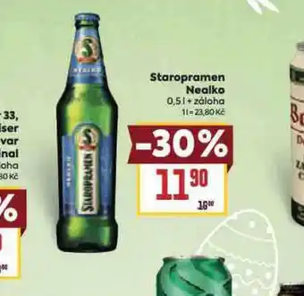 Billa Pivo staropramen nealko nabídka