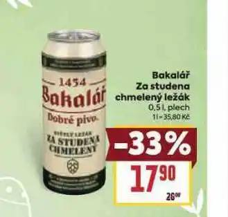 Billa Bakalář za studena chmelený ležák nabídka