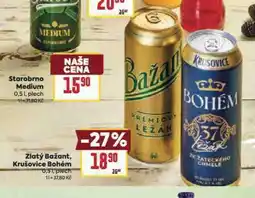 Billa Pivo krušovice bohém nabídka