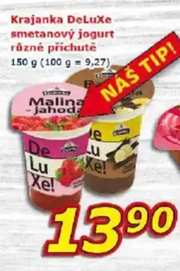 ESO MARKET Krajanka deluxe smetanový jogurt různé příchutě nabídka