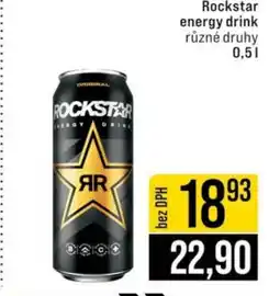 Jip ROCKSTAR energy drink nabídka