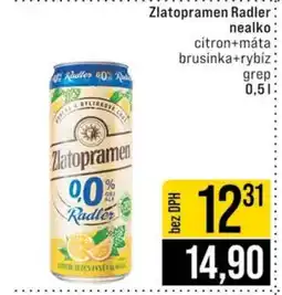 Jip Zlatopramen Radler nealko nabídka