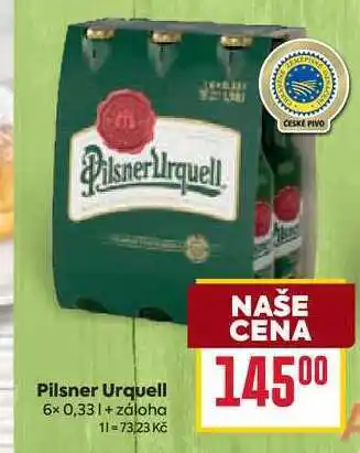 Billa Pilsner Urquell 6x0,33l nabídka