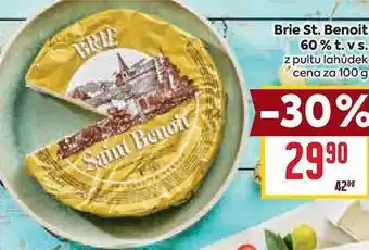 Billa Brie St. Benoit 60% t. vs. z pultu lahůdek cena za 100 g nabídka