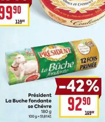 Billa Président La Buche fondante se Chévre 180 g nabídka