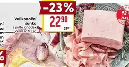 Billa Velikonoční šunka z pultu lahůdek cena za 100 g nabídka