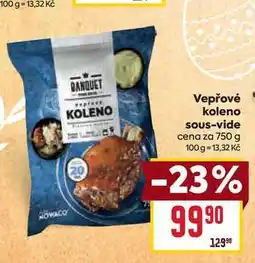 Billa Vepřové koleno sous-vide cena za 750 g nabídka