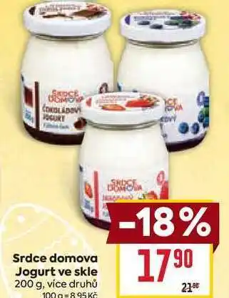 Billa Srdce domova Jogurt ve skle 200 g nabídka