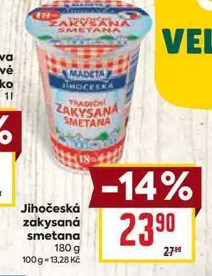 Billa Jihočeská zakysaná smetana 180 g nabídka