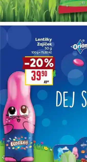 Billa Lentilky Zajíček 50 g nabídka