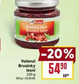 Billa Valenzi Brusinky lesní 220 g nabídka