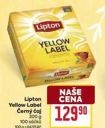 Billa Lipton Yelllow Label Černý čaj 200g nabídka