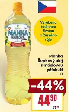 Billa Manka Řepkový olej s máslovou příchutí 1l nabídka