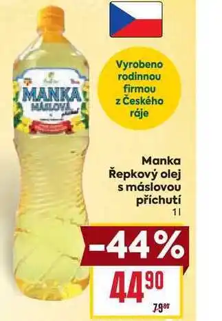 Billa Manka Řepkový olej s máslovou příchutí 1l nabídka