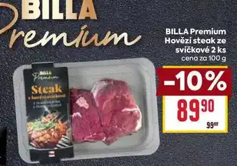 Billa BILLA Premium Hovězí steak ze svíčkové 2 ks nabídka