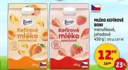 Penny Market MLÉKO KEFÍROVÉ BONI meruňkové, jahodové, 450 g nabídka