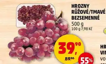 Penny Market HROZNY RŮŽOVÉ/TMAVÉ BEZSEMENNÉ, 500 g nabídka