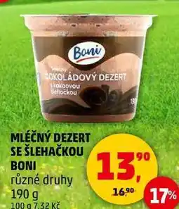 Penny Market MLÉČNÝ DEZERT SE ŠLEHAČKOU BONI různé druhy, 190 g nabídka