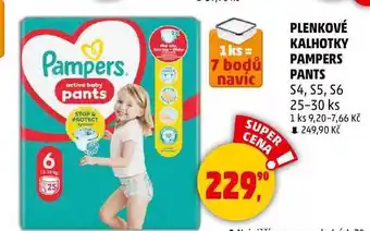 Penny Market PLENKOVÉ KALHOTKY PAMPERS PANTS S4, S5, S6, 25-30 ks nabídka