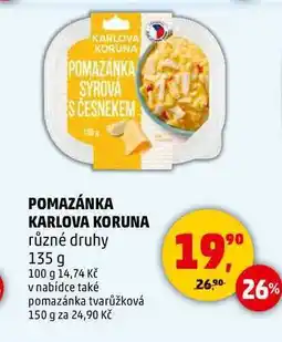 Penny Market POMAZÁNKA KARLOVA KORUNA různé druhy, 135 g nabídka