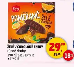 Penny Market ŽELÉ V ČOKOLÁDĚ ENJOY různé druhy, 190 g nabídka