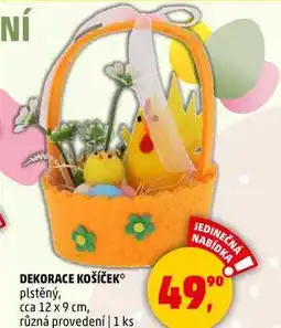 Penny Market DEKORACE KOŠÍČEK plstěný, cca 12 x 9 cm, různá provedení, 1 ks nabídka